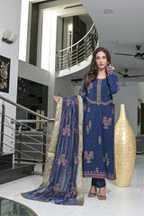 raisa navi blue shirt dupatta