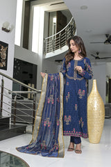 raisa navi blue shirt dupatta