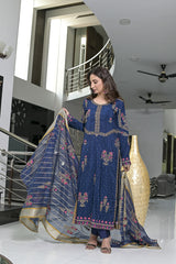 raisa navi blue shirt dupatta