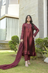 ZIVA maroon shirt and dupatta