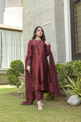 ZIVA maroon shirt and dupatta