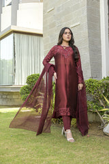 ZIVA maroon shirt and dupatta