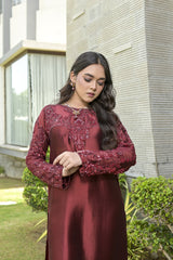 ZIVA maroon shirt and dupatta